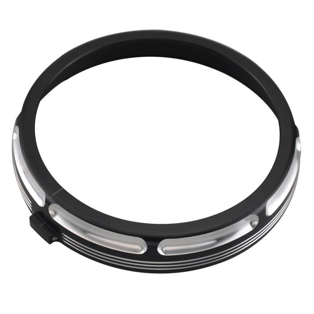 7Inch Headlight Trim Rings Black/Chrome Motorcycle Part For Harley Electra Glide Street Glide Ultra Limited Tri Glide 1994-later