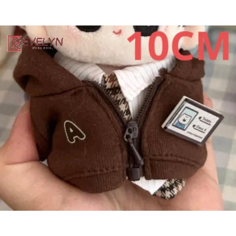 Evelyn 10CM Kleidung Hoodies Mantel Hose Krawatte Hemd Weste Für 1/12 BJD Puppen Oberteil Für 1/11 1/12 OB11 Baumwolle Stoffpuppe Keine Puppe