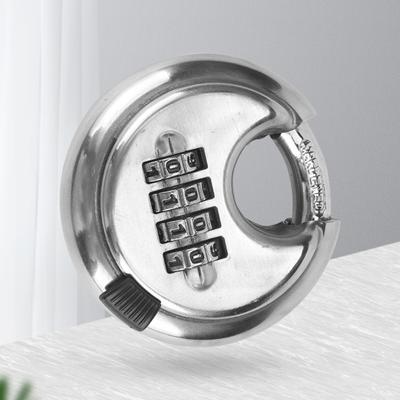 4 Digit Combination Disc Padlock Stainless Steel Weather-proof Disc Lock for Trailer
