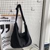 Lazy Style Washed Canvas Bag: Women's Large Capacity Crossbody and Shoulder Tote