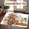 Custom Name Crystal Velvet Rug,Naruto Comfortable Anti Slip Floor Mat For Room Decoration