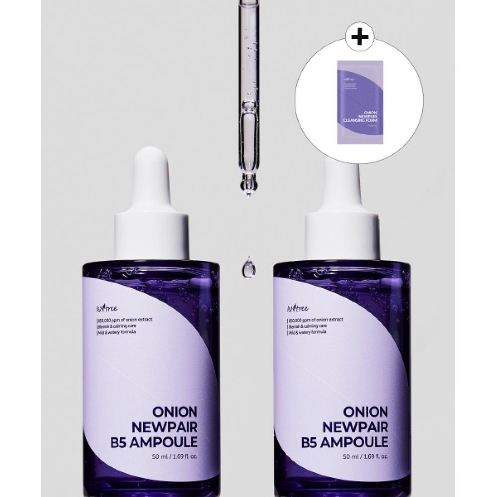 Isntree Onion New Fair B5 Ampull 50ml 2 + Gratis Onion New Fair Rengöringsskum 2ml