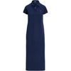 Polo Solid Color Polo Collar Straight Cut Side Split Short Sleeve Dress Women Dresses Navy-Blue 211968291-003