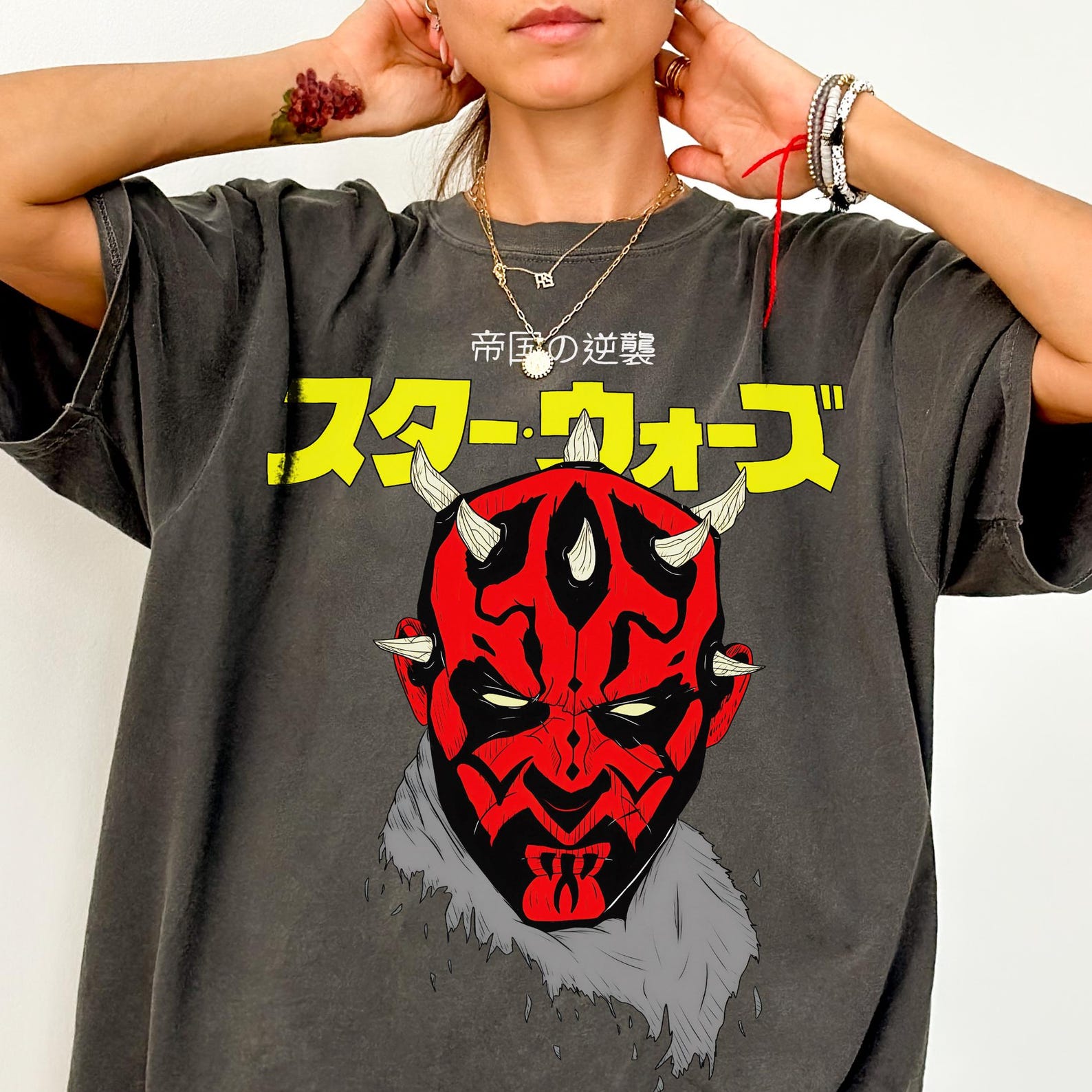 Vintage Darth Maul Japanese Shirt - Shadow Lord Tee,Sith Lord Tshirt,Star Wars Sweatshirt M