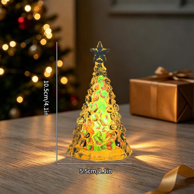 Christmas Tree Night Light Glow In The Dark Crystal Christmas Tree Lamp Christmas Desktop Ornaments Xmas Navidad Decoration