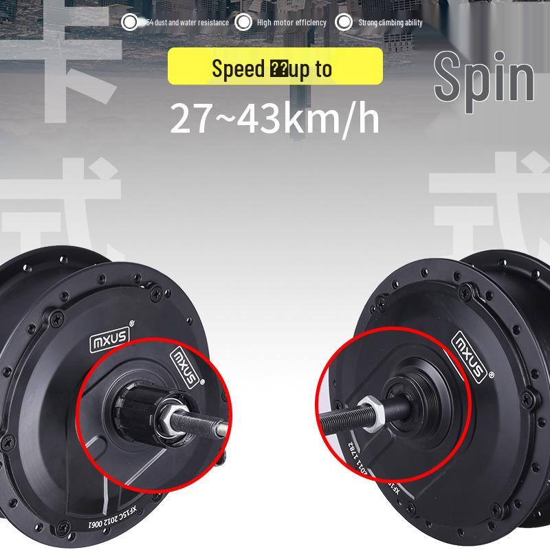 MXUS 48V 500W Rear Drive Electric Assist Mountain Bike High-Speed Brushless Geared Hub Motor