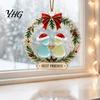 Party Supplies for Home Best Friends Christmas Wreath Pendant, Acrylic Hanging Ornament, Festive Atmosphere Decor Decorative Piece Holiday Decoration