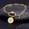 Nidin 17 Styles Light Luxury Copper Zircon Star Moon Pendant Bracelets For Women Men Link Chain Bracelets Geometric Jewelry