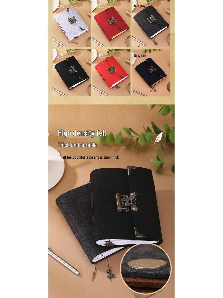 Ancient Style Kraft Paper Sketch & Password-Protected Notebook