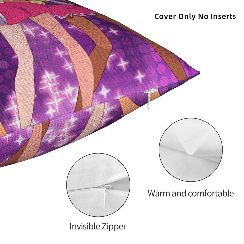 LoliRock Kopo Music Girls Pillow Case  Soft Pillow Cover Retro Trendy Pillowcases For Couch Sofa Bedroom