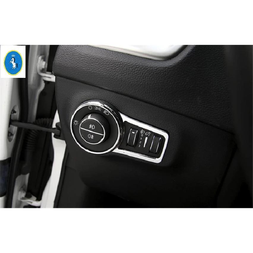 Auto Front Scheinwerfer Lampe Schalter Knopf Abdeckung Zierleiste Passend für Jeep Compass Linkslenker 2017 - ABS Innenraum Zubehör