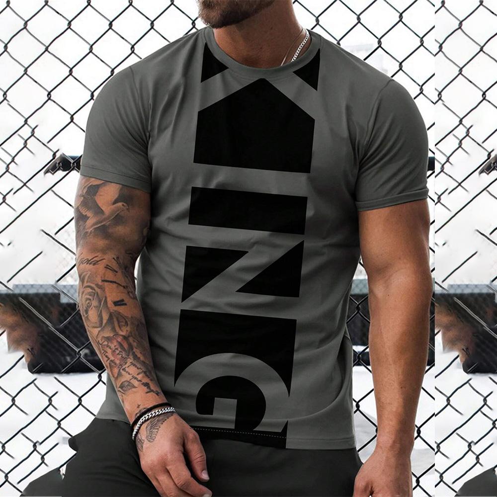 2024 Módní 3D tištěné pánské tričko 2024 Ležérní pánské oblečení Rychleschnoucí Fitness Svalová trička Pánské oblečení O-výstřih Krátký rukáv