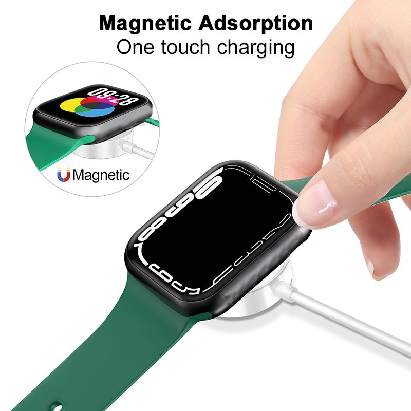 Magnetisches kabelloses USB-A-Schnellladegerät für die Watch-Serie 10 9 8 7 SE, USB-Typ-C-Schnellladekabel für die iWatch Ultra-Serie