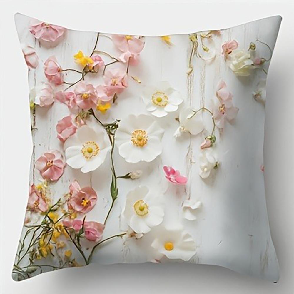 Härligt blommönster mysigt örngottSovrum Soffa Dekorativt Kuddfodral Med Dragkedja Mjukt Kuddfodral