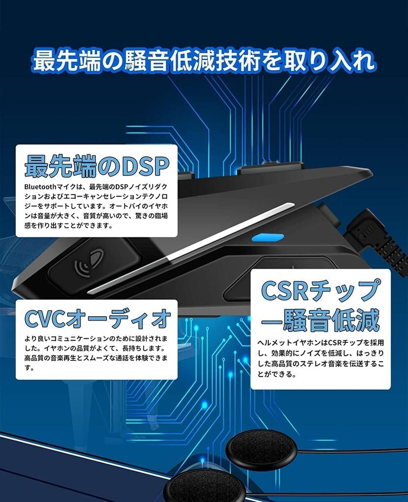 Motorcycle Earphones, Helmet, Speaker, Bluetooth 5.0, Headset, Separated, Thin, Large Capacity, Hi-Fi Sound Quality,