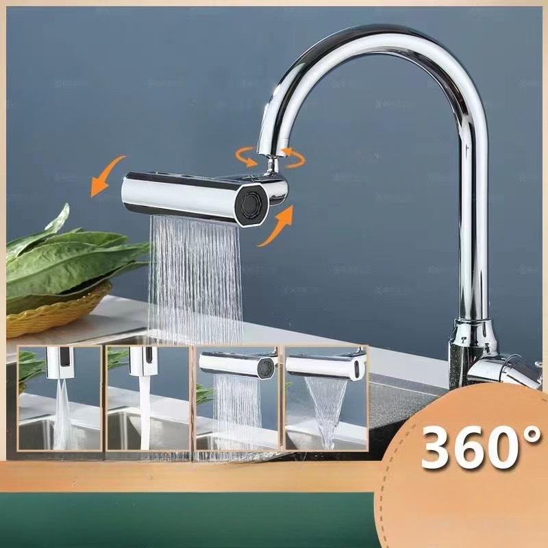 

Водопадный смеситель для кухни, многофункциональный выдвижной смеситель с переключателем излива для кухонной мойки Four-speed shower белый