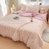 2026 New Cloud Feeling Puff Cotton Small Fresh Lace Bed Cover Bed Sheet Style Summer Quilt - Summer
