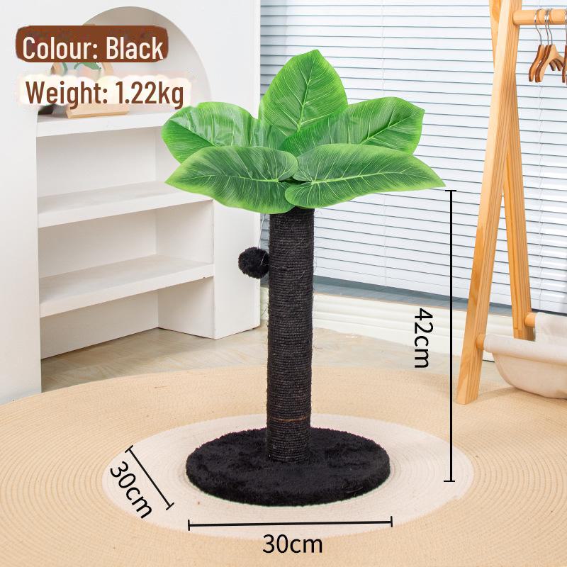 Coconut Tree Cat Climbing Frame & Sisal Scratching Post - No Mess, Space-Saving Cat Toy