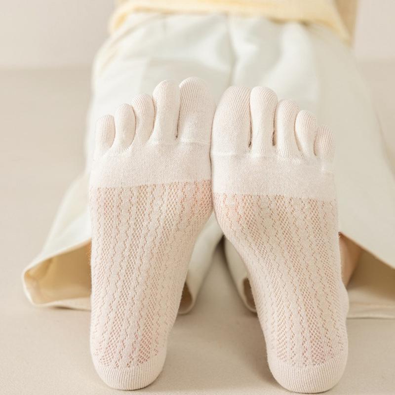 5 Finger Boat Sox Women Toe Socks Fashion Breathable Summer Ladies Girl Ultrathin Invisible Cotton Five-Finger Sock