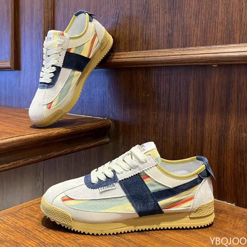 Large Size Spring and Autumn New Thick Sole Height Increasing Casual Men's Shoes Niche Trend Versatile Flat Sports Men's Shoes