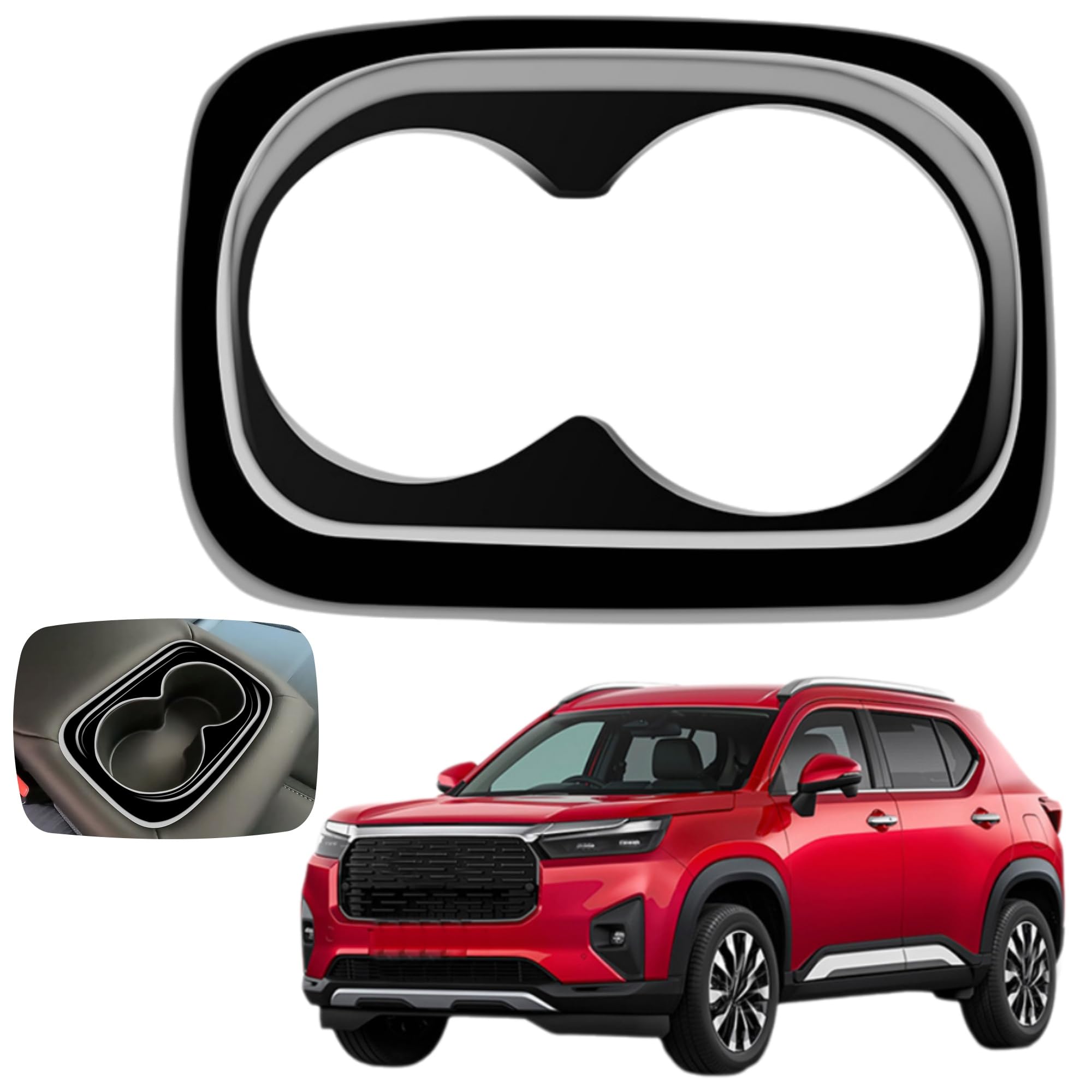 

Glealcco Fits New WR-V DG5 Series Accessories Rear Drink Cup Holder Panel Custom Car Specific Interior Parts (Piano Black) cup holder panel чорний