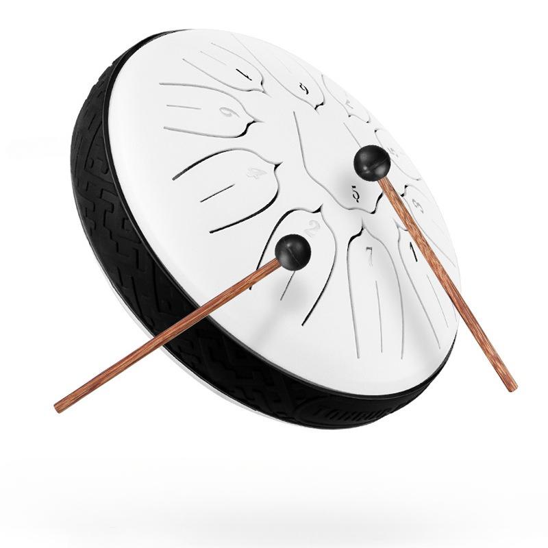 6 Inch 11 Notes Tongue Drum Professional Practice Percussion Instruments Accessories Small Portable Tongue Drums Gift
