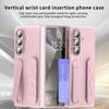 Vertical Wristband Card Slot Kickstand Case for Samsung Z Fold7 5G Invisible Bracket Wrist Stand for Galaxy Z Fold 7 6 5 4 Cover