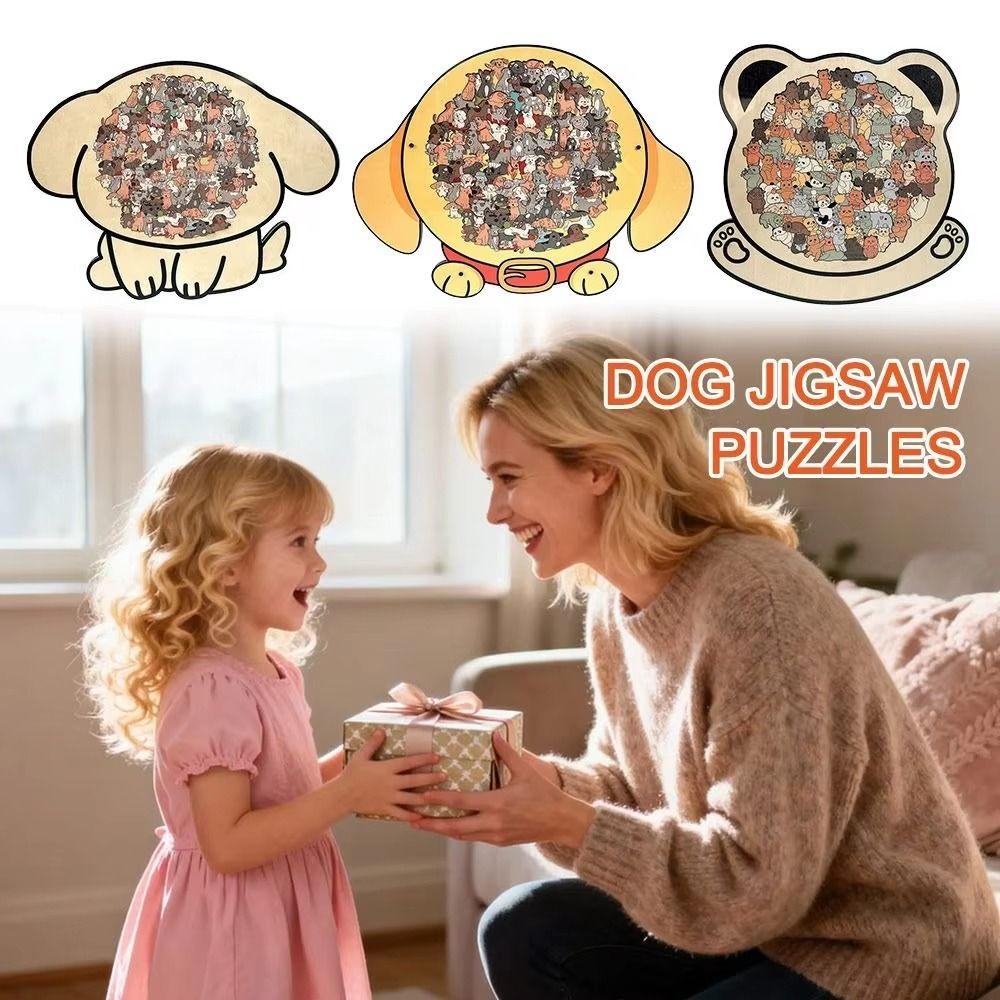 Brain Burning Animal Jigsaw Irregular Puppy Puzzle Dog Wooden Puzzle Adult Youth
