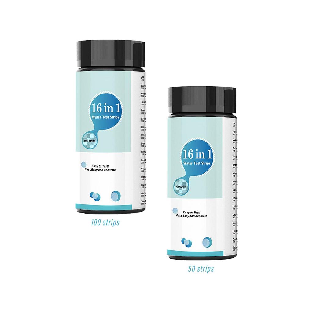 16 in 1 Water Test Strips Fast Hardness Resin Drinking Water Test Strips for Spas Pools Freshwater Science Experiments Hot Tubs