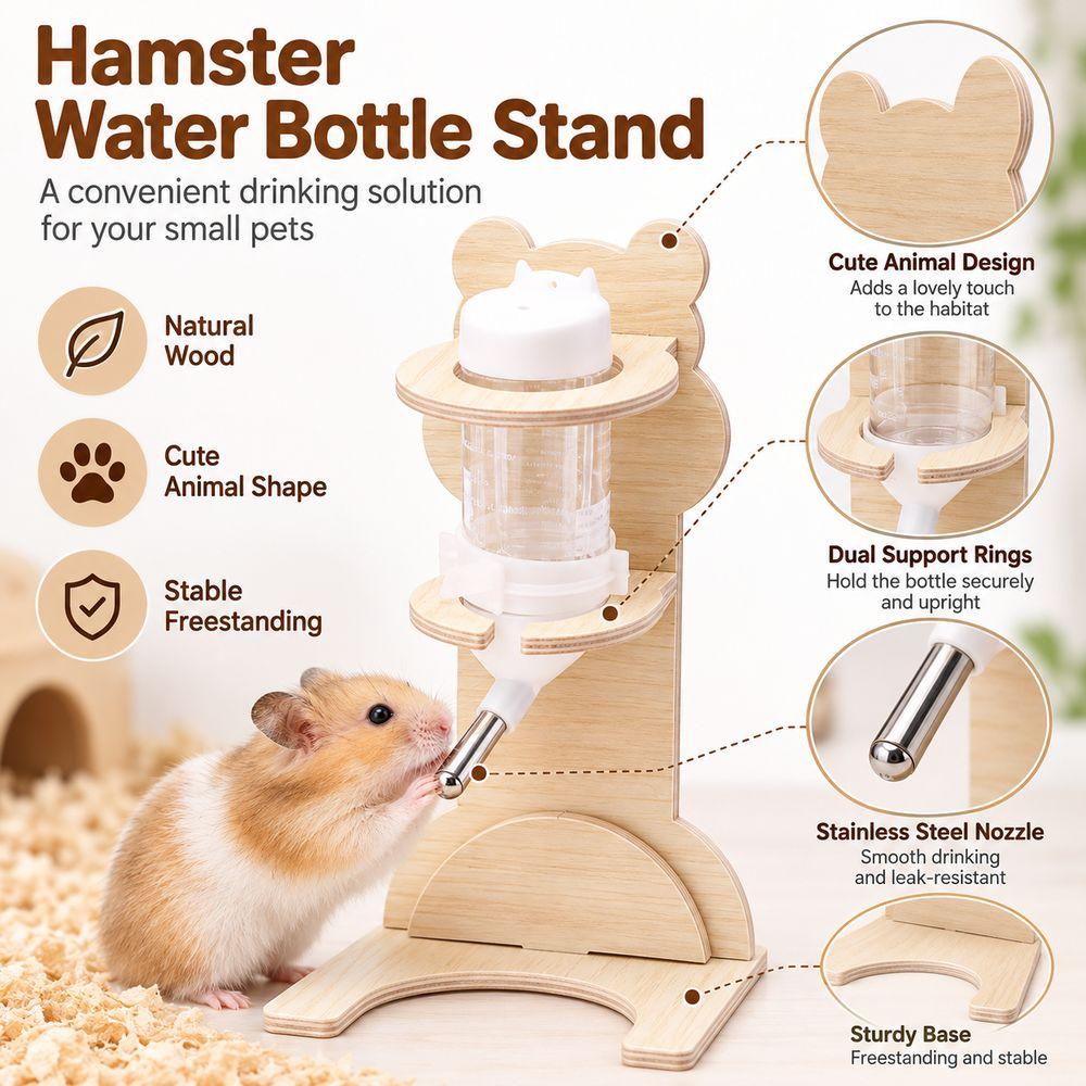 Freistehender Sockel Hamster-Wasserflaschenständer Hamster-Wasserflasche Haustier-Lebensraum Zubehör