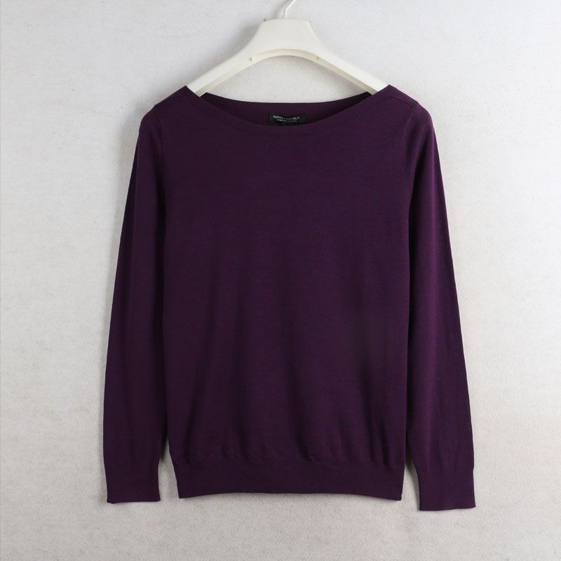 Sunshine House Fall and Winter New Arrival Export Fashion BR Home Word Collar Pullover Women's Sweater Plus Size Knitwear Tops