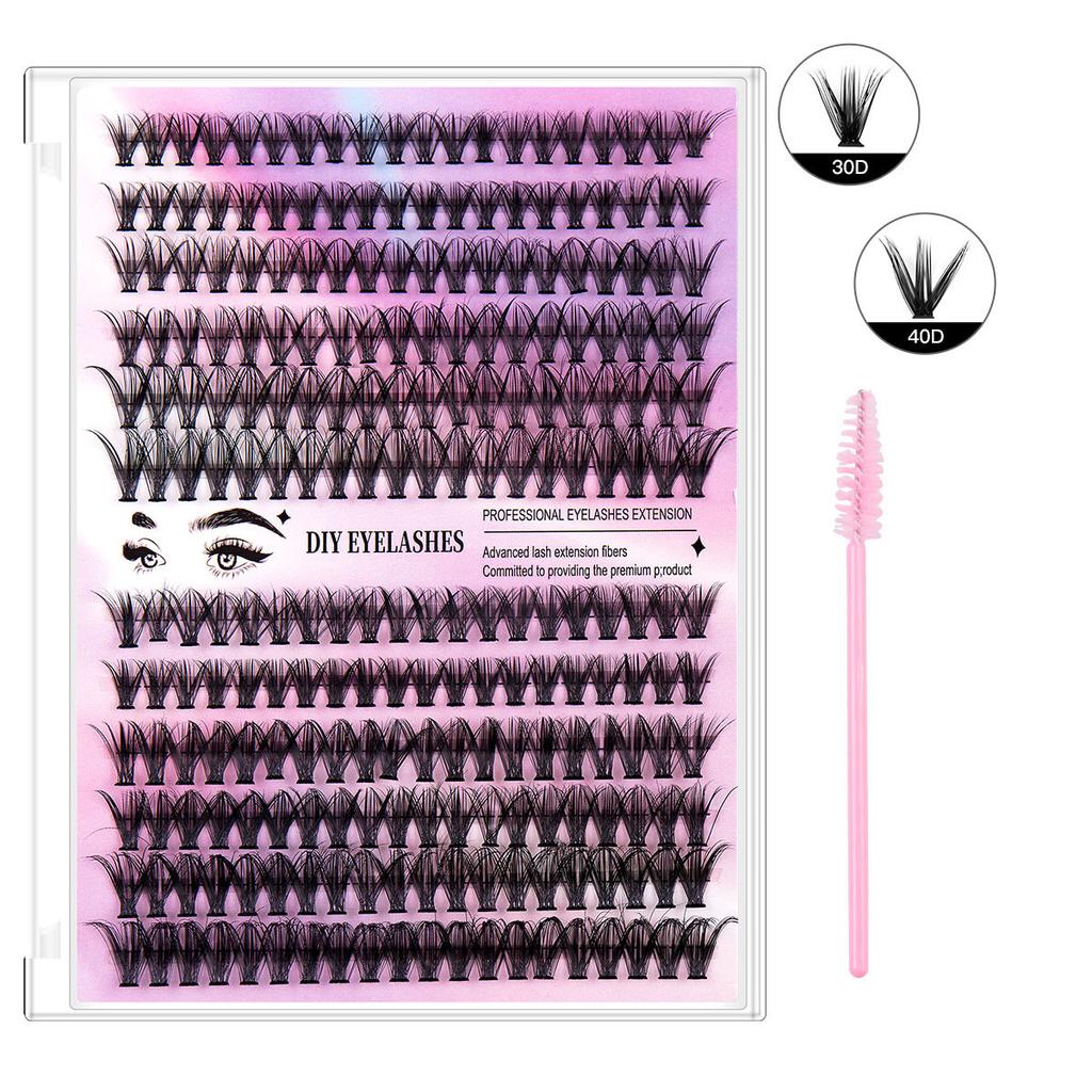 Diy Segmented False Eyelashes 12 Rows Large Capacity Glue Tweezers Set Combination Eyelashes
