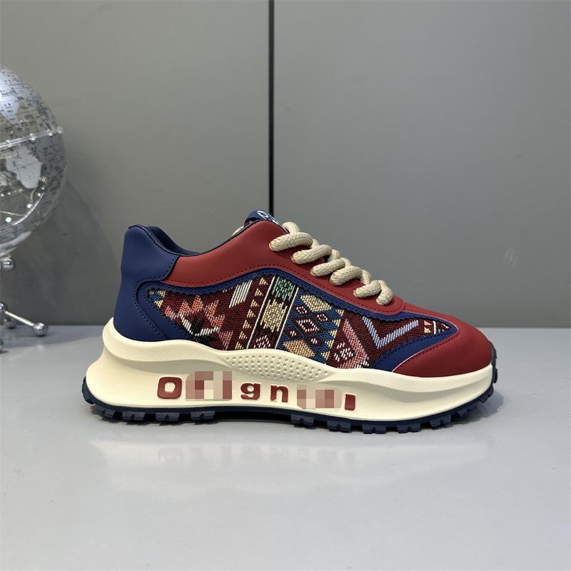 22 winter new printing embroidery sports shoes casual and comfortable platform dad shoes