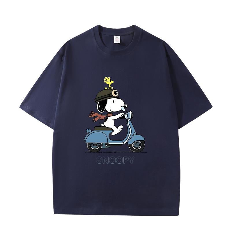 D06-80 MINISO 2026 Summer High-quality Printed Pure Cotton Shoulder Style Men's and Women's Round Neck Short Sleeved Couple T-shirt