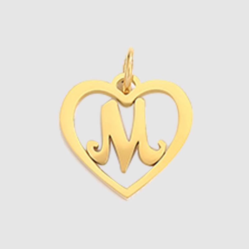 eManco English Alphabet Pendants: Stainless Steel Jewelry Accessories for DIY Projects.