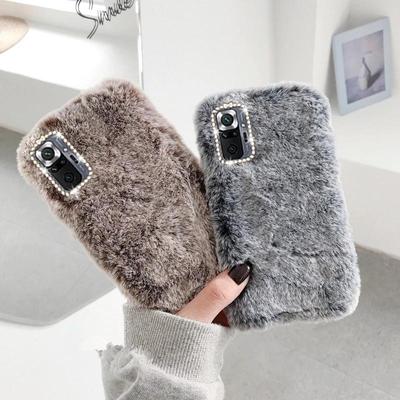 Cute Little  Plush Case For Redmi 10A 10C 10 9 9A 9C 9T 8A 12C A1 Note 12 11 10s 8 9 Pro/Xioami 12T 11T Poco X5 X4 M4 M3 Pro Soft Winter Warm Cover