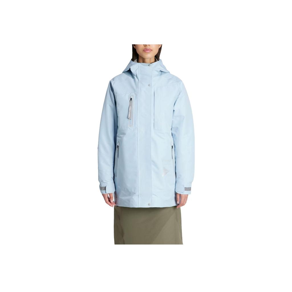 Adidas Terrex X And Wander Collaboration FW23 Outdoor Waterproof Three-In-One Down Jacket Women Jacket Light-Blue IJ5892