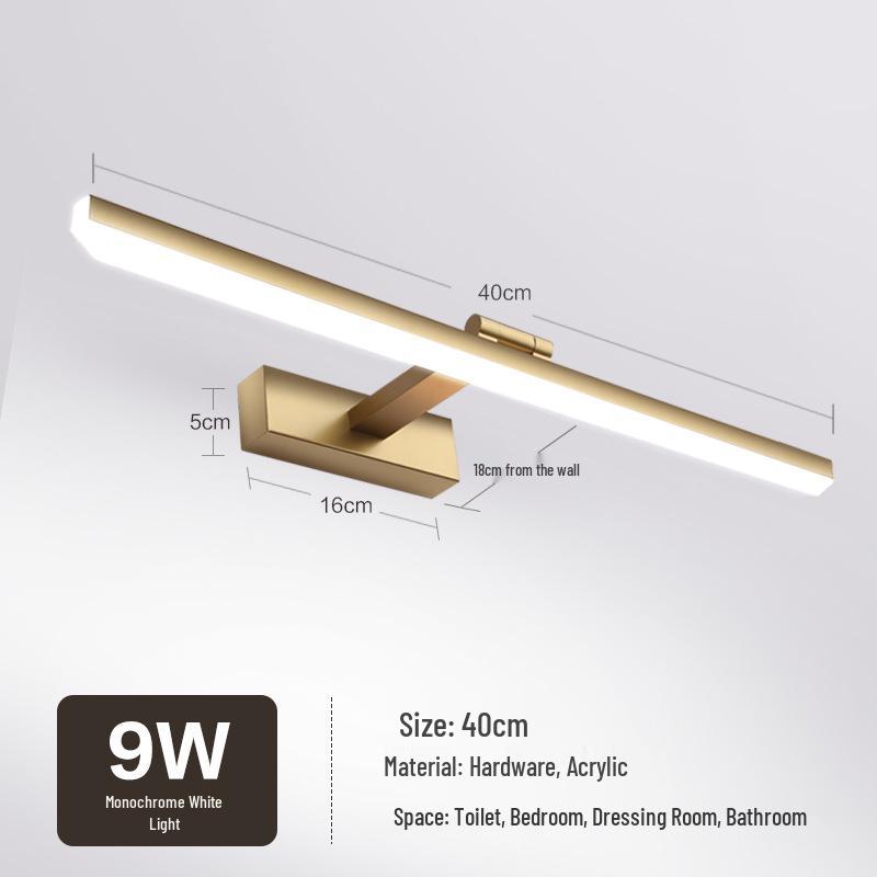 Nordic Minimalist LED Vanity Mirror Light for Bathroom
