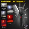COB LED Portable Work Light Dimmable USB Rechargeable LED Flashlight Inspection Lamp With Magnetic Hook Power Bank 18650 Battery Torch