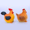 2 STÜCK Miniatur Huhn und Harzfiguren Ornamente für Bauernhausdekoration oder Heim-/Bürodekoration Mini Tierfiguren