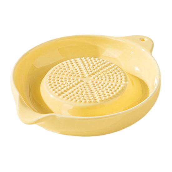 Ceramic Ginger Grinder Portable Grinding Bowl Juicy Delicious Grinding Tool for Grinding Fruits Vegetables Garlic Cheese