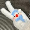 Niedlicher Babyrobben-Schal Schneemann Plüschhandschuhe Winter Warm Kälteabweisende Handschuhe Fünffinger-Mode Trendige Handschuhe Mädchenhafte Weihnachtsgeschenke