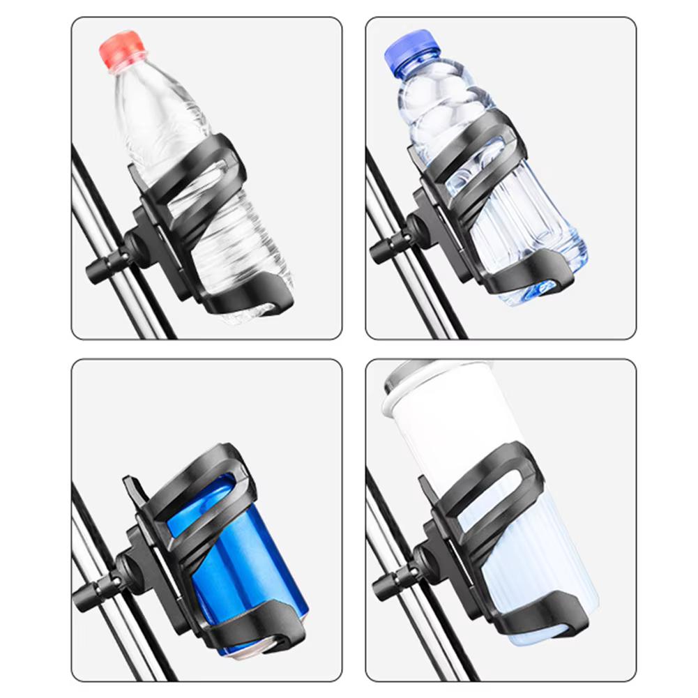 Black Motorcycle Drinking Cup Holder Motorcycle Stand Mount Riding Mirror Handlebar Water Bottle Cup Holder Cycling Accessories