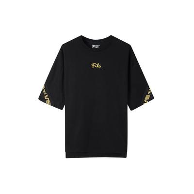 Fila Loose Short Sleeve T-Shirt Unisex Tops Black F11M938126F-BK
