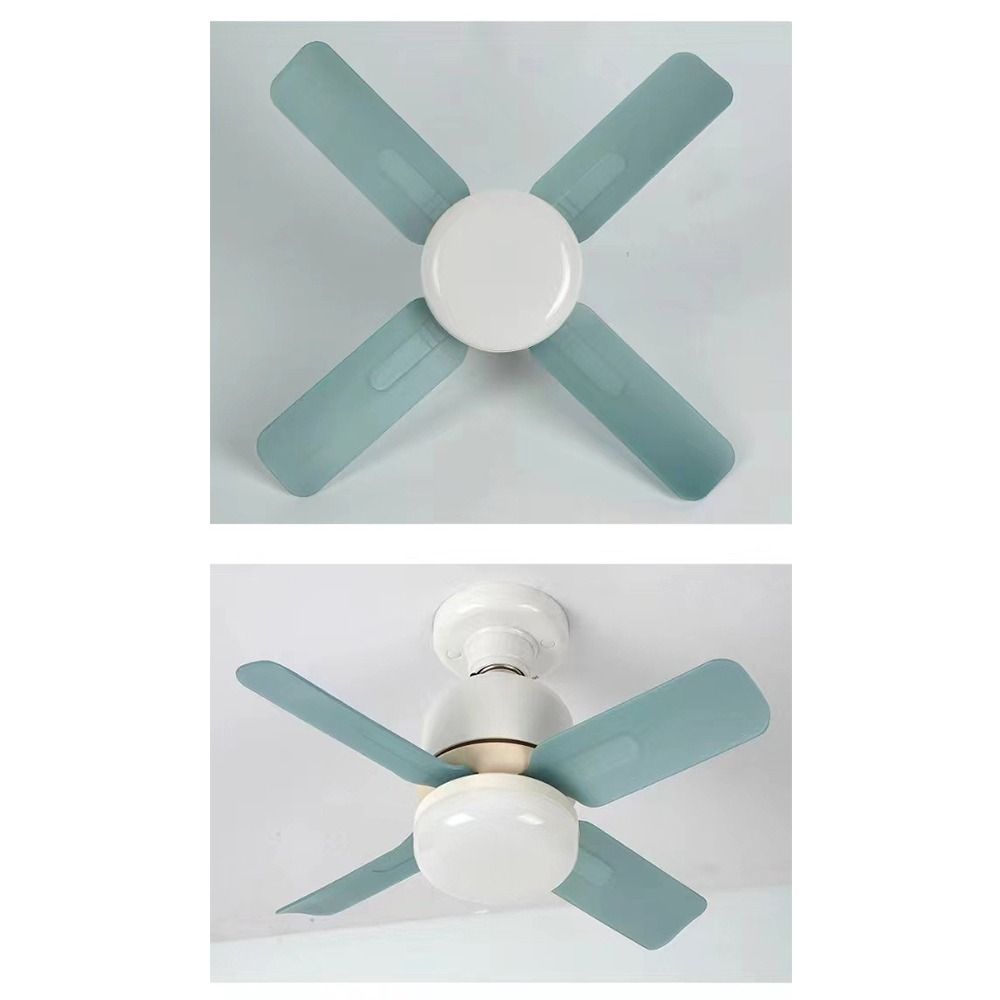 With Lights E27 Socket Ceiling Fan with Remote Control Ceiling Lamp  for Bedroom Living Room