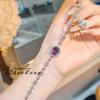 Luxury Fancy Colorful Bracelet with High Carbon Fanta Cut Nest and Dried Rose Style for Women