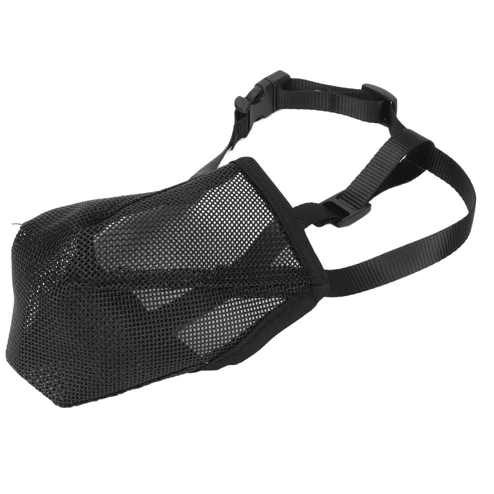 

Dog Mesh Muzzle Prevent Biting Barking Eating Breathable Adjustable Dog Mouth Cover for Dog Training M