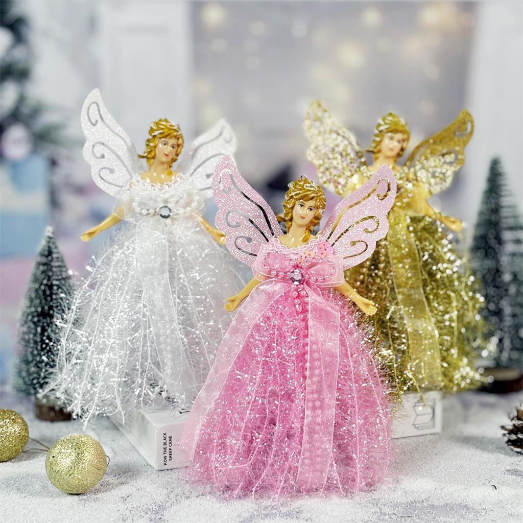 Cross-border Christmas Angel Home Ornaments - Standing Angel Tree Top Decoration