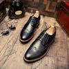 High Quality Leather Men Business Shoes  New Brogue Shoe Mens Casual Outdoor Oxfords Fashion British Style Male Formal Shoes