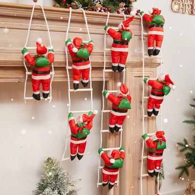 Santa Claus Ladder Doll Christmas Tree Hanging Decoration Interior Door Wall Christmas Pendant Christmas Gift